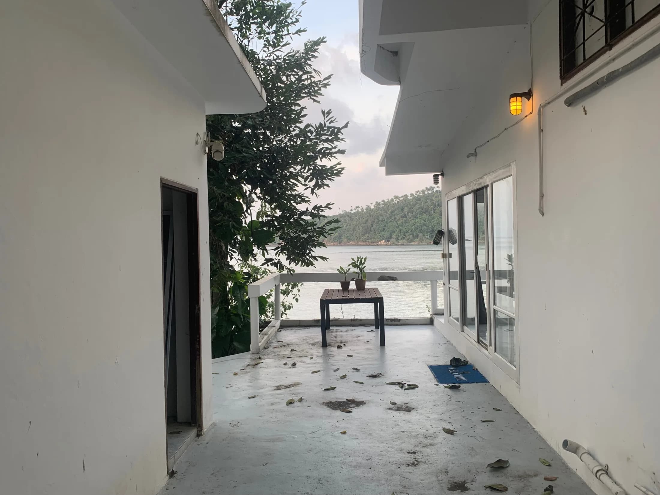 Terrace area beside the existing Haad Salad waterfront house