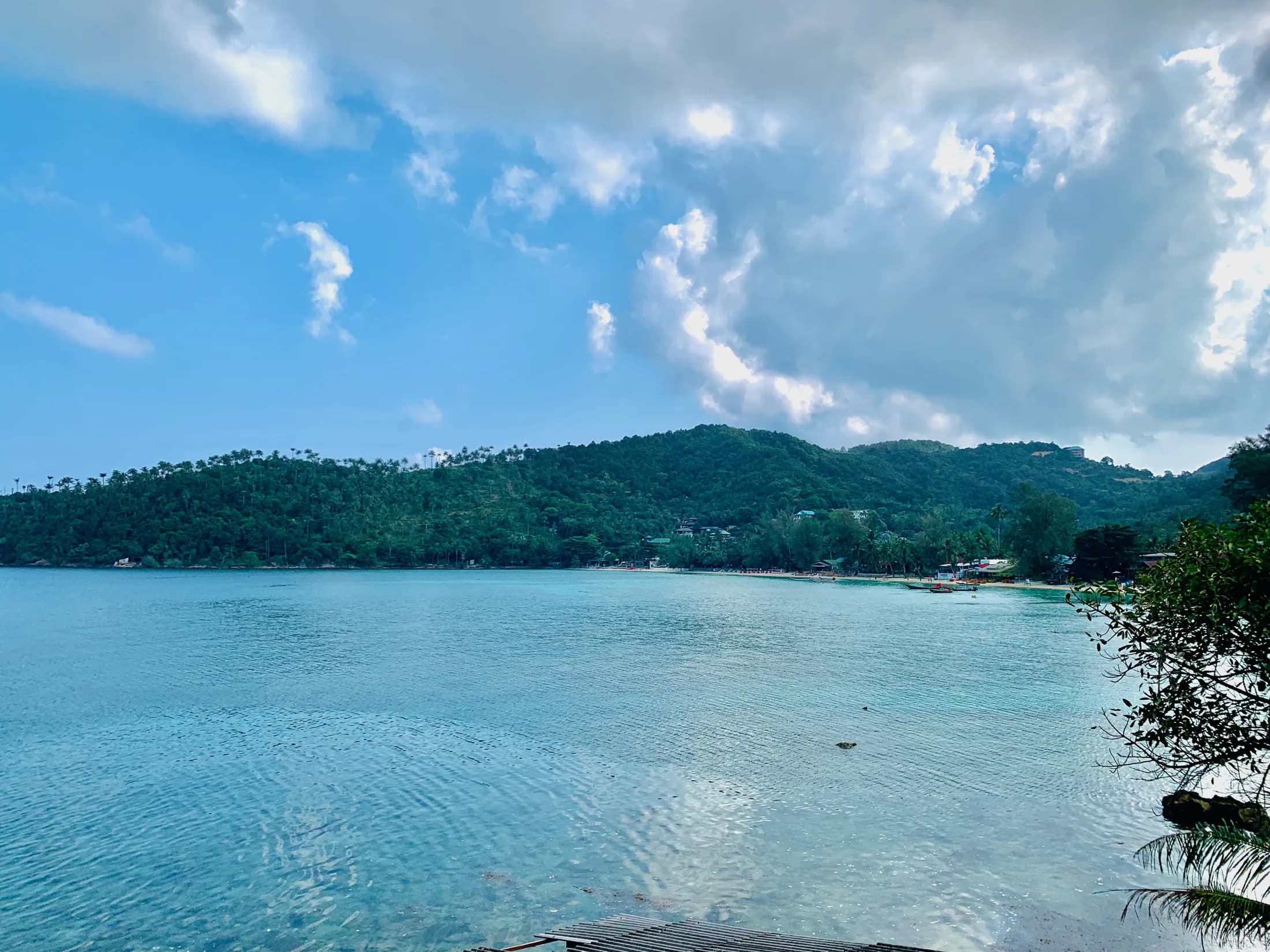 Turquoise water and Haad Salad bay viewed from the Luxe Horizon beachfront land